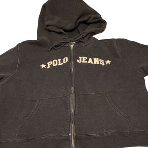 Vintage Polo Jeans Co. Ralph Lauren XL Full Zip sweatshirt with‎ hood